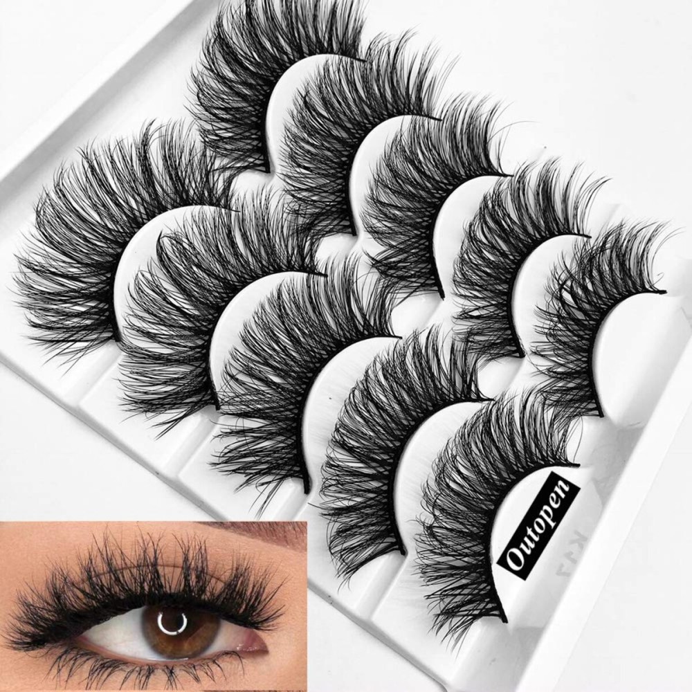 outopen 10 Pairs Manga Lashes Wet Look Thai Style Anime Cosplay Lashes 20mm Dramatic Doll Lashes Spiky Japanese Korean Lashes(Wet Spiky 15-20MM)