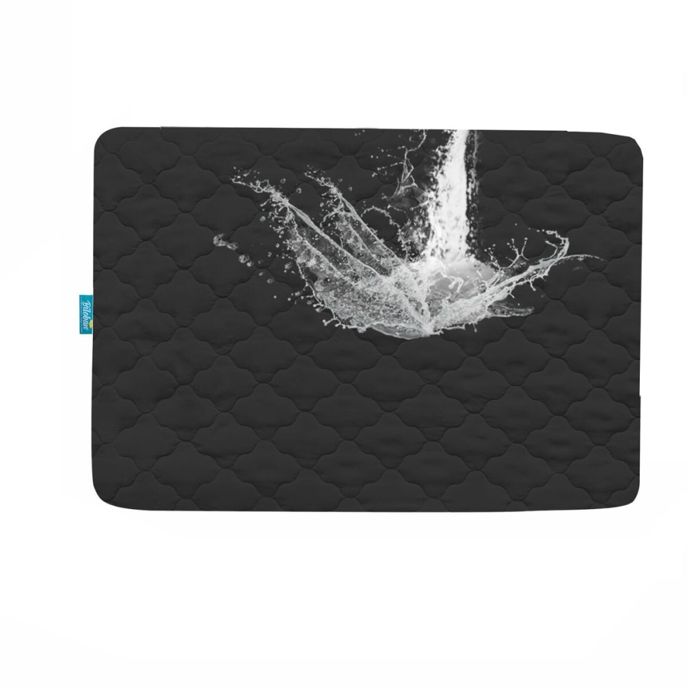Pack and Play Mattress Pad Waterproof, Pack and Play Sheets Quilted- 39 x 27 Fitted, Black