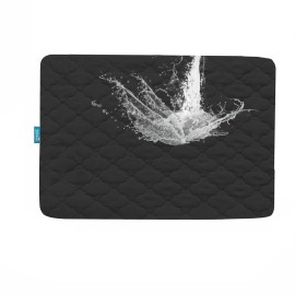 Pack and Play Mattress Pad Waterproof, Pack and Play Sheets Quilted- 39 x 27 Fitted, Black