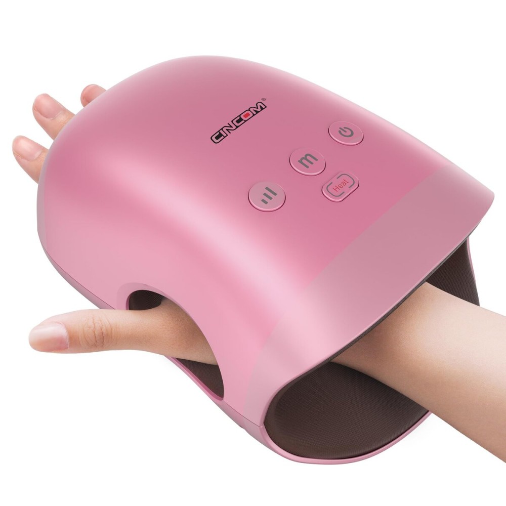 CINCOM Hand Massager - Cordless Hand Massager with Heat and Compression for Arthritis and Carpal Tunnel, Gifts for Women(Rose)