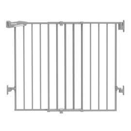 Babelio Baby Gate for Stairs & Doorways, 26-43 W 34 H Extra Tall| No Bottom Bar| Easy Installation| One-Handed Operation| Auto-Close| Hardware Mount (Drill Needed) Safety Dog/Pet Gate Indoor (Grey)
