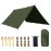 FREE SOLDIER Camping Tarp Waterproof Portable Multifunctional Outdoor Camping Traveling Awning Backpacking Shelter Rain Tarp (Dark Green 1313ft)