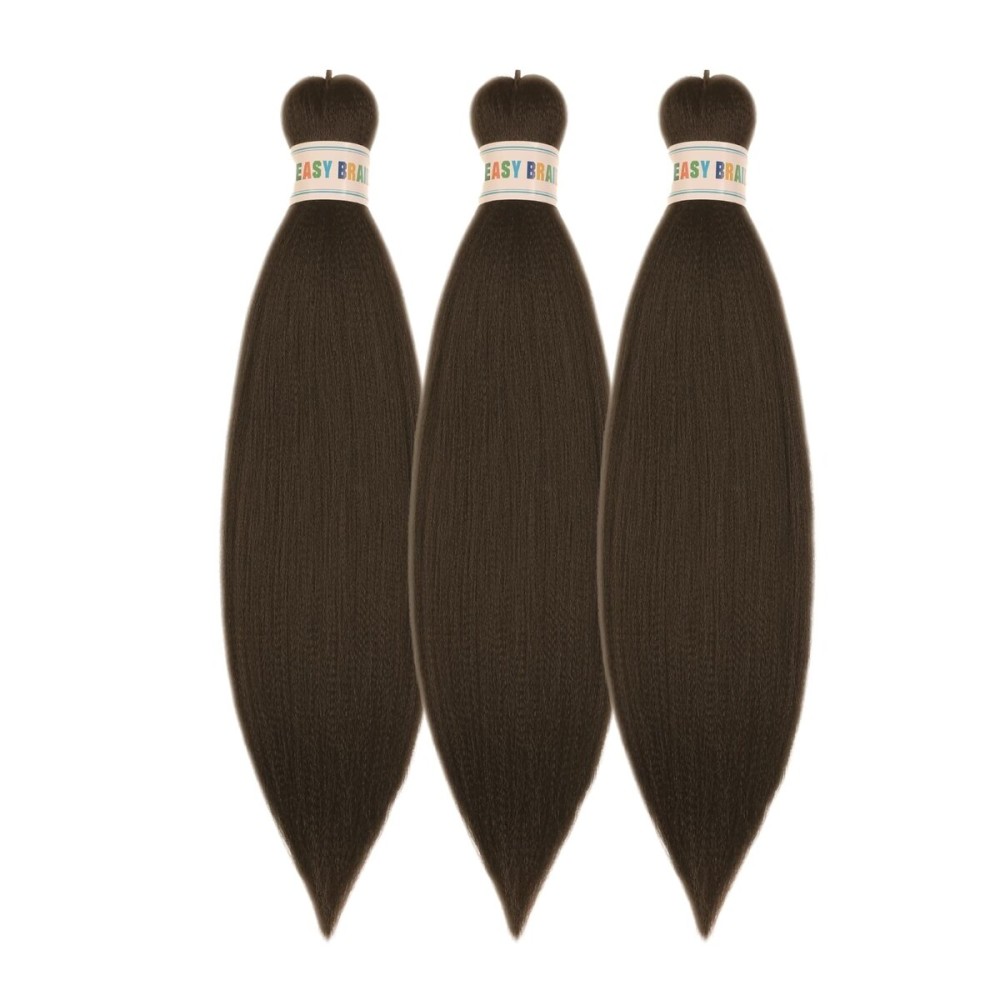 Brown Braiding Hair Pre Stretched 16Inch 4 Synthetic Kids Braid in Hair Extension for Braiding