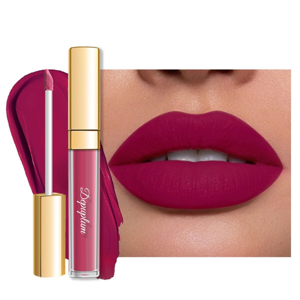Depuplum Magenta Lipstick Matte for Women Color Stay Long Lasting Lipstick Smudgeproof Liquid Lipsticks Cruelty Free Lip Color, DM07 Magenta Love