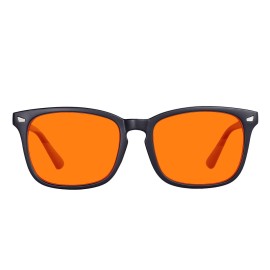 MAXJULI 99.9% Blue Light Blocking,Computer Reading/Gaming/TV/Phones Glasses for Women Men(Orange) 6001