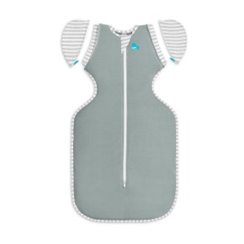 Love to Dream Swaddle Up Transition Swaddle, Patented Zip-Off Wings, Gently Help Baby Transition from Being Swaddled to Arms Free When Showing Signs of Rolling, 1.0 TOG, 13-19 lbs, Deep Olive