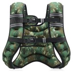 ZELUS Weighted Vest, 6lb/8lb/12lb/16lb/20lb/25lb/30lb Weight Vest for Men Women with Storage Pocket Reflective Strips for Workout Strength Training Running Muscle Building, Green Camo (16 lb)