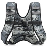 ZELUS Weighted Vest, 6lb/8lb/12lb/16lb/20lb/25lb/30lb Weight Vest for Men Women with Storage Pocket & Reflective Strips for Workout Strength Training Running Muscle Building, Urban Gray Camo (8 lb)