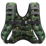 ZELUS Weighted Vest, 6lb/8lb/12lb/16lb/20lb/25lb/30lb Weight Vest for Men Women with Storage Pocket Reflective Strips for Workout Strength Training Running Muscle Building, Green Camo (6 lb)