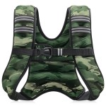 ZELUS Weighted Vest, 6lb/8lb/12lb/16lb/20lb/25lb/30lb Weight Vest for Men Women with Storage Pocket & Reflective Strips for Workout Strength Training Running Muscle Building, Forest Green Camo (12 lb)