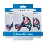 Harry\'s Disposable Razors for Men - 12 Count - 3-Blade Men\'s Razors for Travel and On-the-Go Convenience