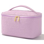 Meiyuuo Makeup Bag Large Cosmetic Bags for Women Girls Cute Travel Zipper Pouch Toiletry Organizer for Beauty Essentials Waterproof (Light Purple)