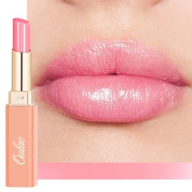 Oulac Shine Pink Lipstick for Women, 2 in 1 Glossy Light Pink Tinted Lip Balm, Hydrating Lipstick for Dry Lips, Moisture Shine Juicy Finish Vegan 2.2g/0.07oz (26)