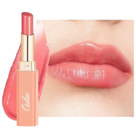 Oulac Shine Orange Lipstick for Women, 2 in 1 Glossy Coral Orange Tinted Lip Balm, Hydrating Lipstick for Dry Lips, Moisture Shine Juicy Finish Vegan 2.2g/0.07oz (18)