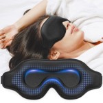 Weighted Eye Mask for Sleeping, 3D Contoured Sleep Mask Blackout with Adjustable Strap, Lash Extensions Sleeping Mask for Travel, Eye Cover Blindfold for Men Women (Black, 4.6oz)