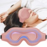 Weighted Eye Mask for Sleeping, 3D Contoured Sleep Mask Blackout with Adjustable Strap, Lash Extensions Sleeping Mask for Travel, Eye Cover Blindfold for Men Women (Pink, 4.6oz)