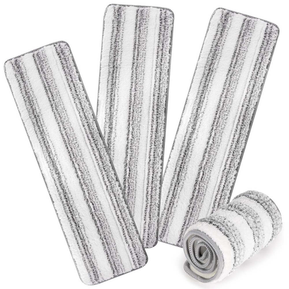 AmaVins 3 Pack Microfiber Cleaning Pads for Bona Mop, Reusable Microfiber Mop Pads for 18 Inch Mop, Hardwood Floor Replacement Cleaning Mop Pads, Machine Washes