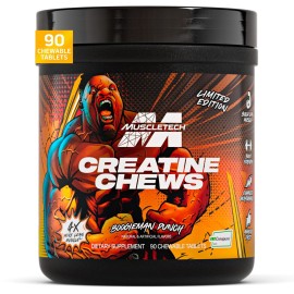 MuscleTech Creatine Chews - Creapure Monohydrate Supplement for Muscle Recovery, Muscle Builder & Energy Boost - Pre Workout Supplement for Men & Women - 90 Chewable Candies, Boogieman Punch