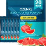 OZENKE Electrolytes Powder Packets, Hydration Packets, Electrolytes Sugar Free, Portable Electrolyte Drink Mix for Rapid Hydration, No Sugar & Low Sodium | 0 Calorie | Watermelon Flavor | 20 Sticks
