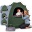 Hiccapop Daydreamer Blackout Tent for Pack and Play, Patented Portable Crib Tent, Blackout Canopy Crib Cover, Sleep Pod for Kids, Sage Green
