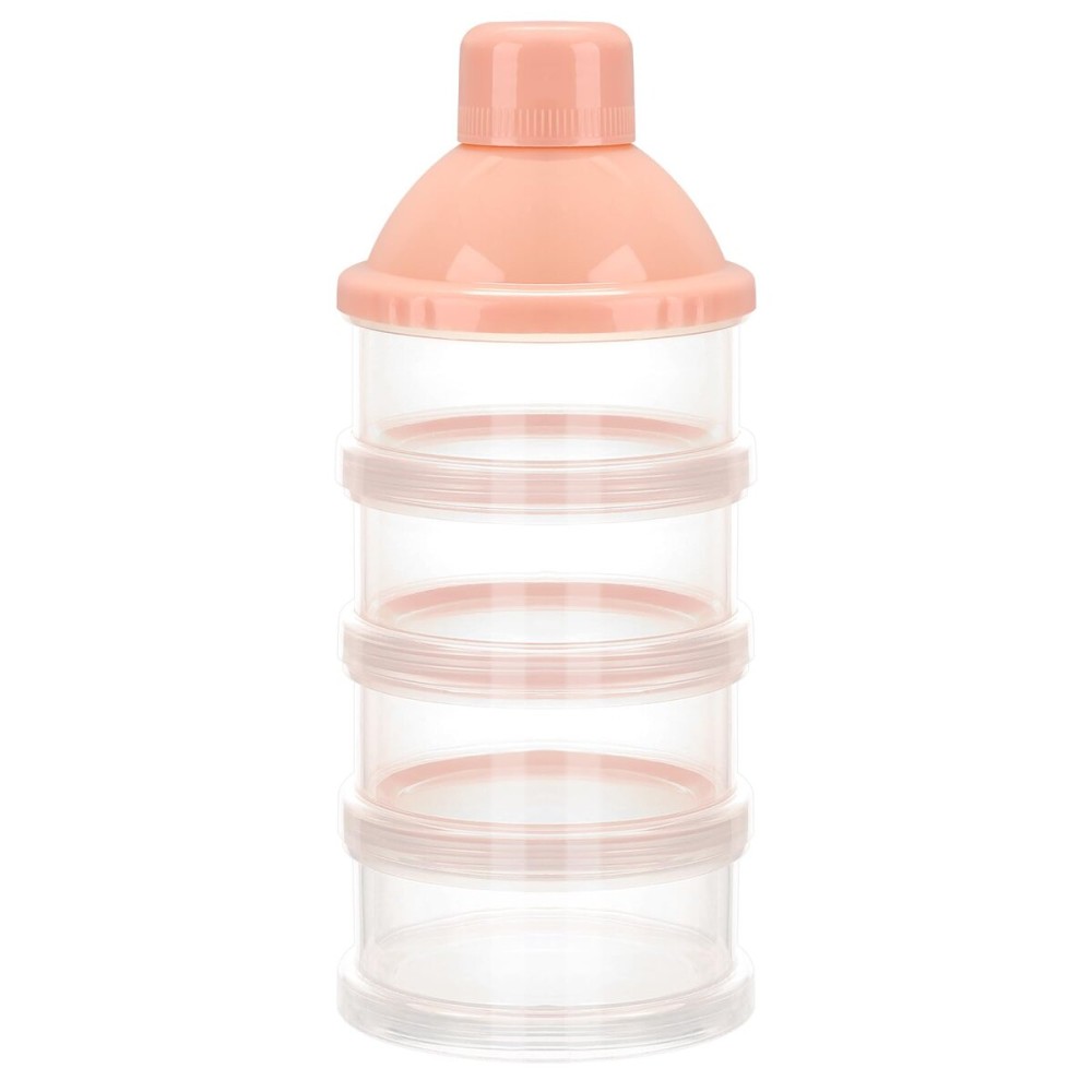 Accmor Formula Dispenser On The Go, 4 Compartments Stackable Formula Container for Travel, Baby Milk Powder Kids Snack Container, BPA Free