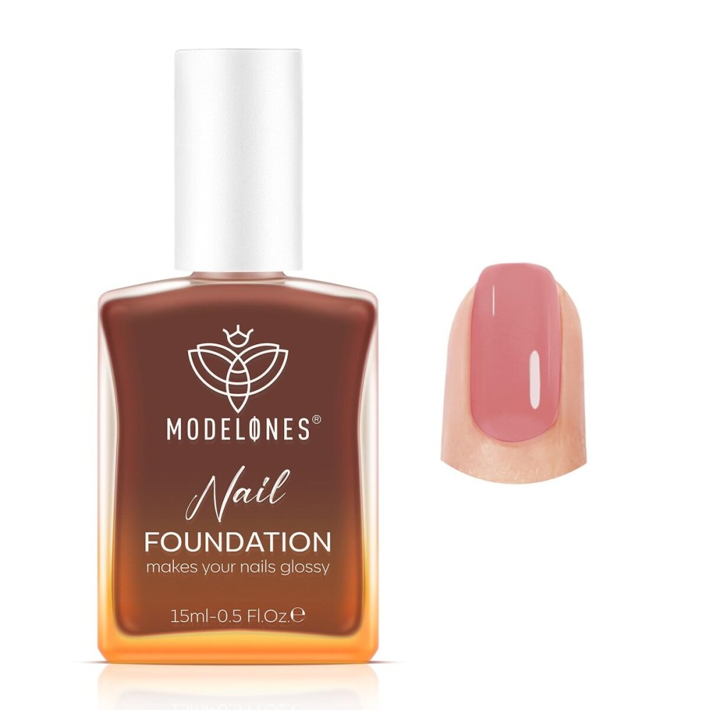 modelones Nail Strengthener and Growth Blushed Berry Nail Repair for Damaged Nails Strengthening Polish 15ml Natural Concealer Foundation Nail Care Gifts for Women