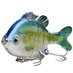 BASSDASH SwimPanfish Multi Jointed Panfish Bluegill Swimbaits Hard Topwater Bass Lures Fishing Lure Crank Saltwater 3.5in/0.85oz