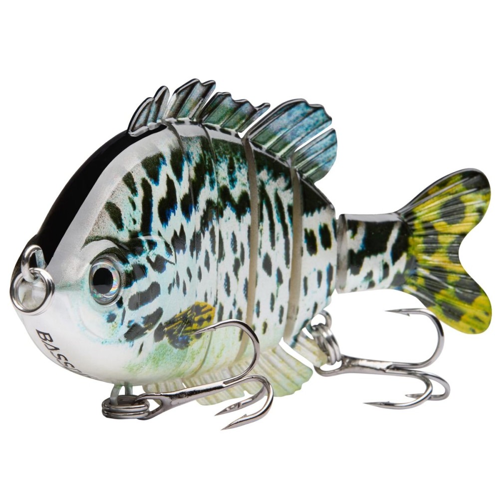 BASSDASH SwimPanfish Multi Jointed Panfish Bluegill Swimbaits Hard Topwater Bass Lures Fishing Lure Crank Saltwater 3.5in/0.85oz