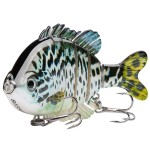 BASSDASH SwimPanfish Multi Jointed Panfish Bluegill Swimbaits Hard Topwater Bass Lures Fishing Lure Crank Saltwater 3.5in/0.85oz