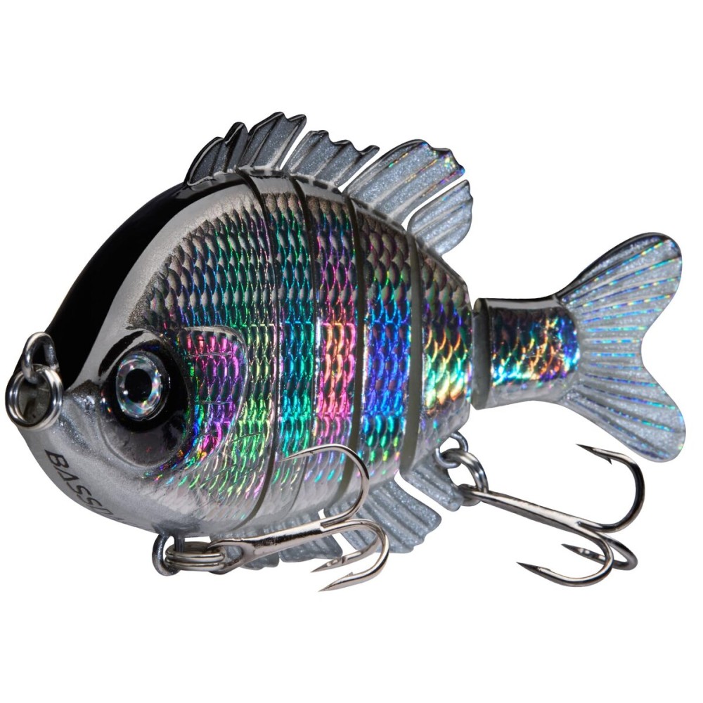 BASSDASH SwimPanfish Multi Jointed Panfish Bluegill Swimbaits Hard Topwater Bass Lures Fishing Lure Crank Saltwater 3.5in/0.85oz