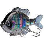 BASSDASH SwimPanfish Multi Jointed Panfish Bluegill Swimbaits Hard Topwater Bass Lures Fishing Lure Crank Saltwater 3.5in/0.85oz