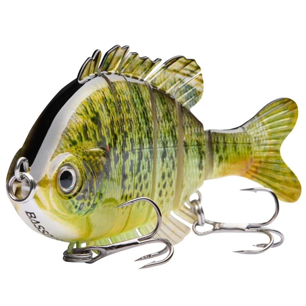 BASSDASH SwimPanfish Multi Jointed Panfish Bluegill Swimbaits Hard Topwater Bass Lures Fishing Lure Crank Saltwater 3.5in/0.85oz