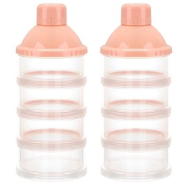 Accmor Formula Dispenser On The Go, 4 Compartments Stackable Formula Container for Travel, Baby Milk Powder Kids Snack Container, BPA Free