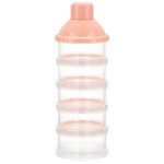 Accmor Formula Dispenser On The Go, 5 Compartments Stackable Formula Container for Travel, Baby Milk Powder Kids Snack Container, BPA Free