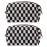 PAZIMIIK Checkered Makeup Bag for Purse Portable Zipper Make Up Pouch Small Cosmetic Case for Travel Accessories (2PCS Black)