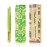 Expert Eyebrow Hair Removal Tweezer with Leather Case, GlamTweeler High Precision Slant Tip Stainless Steel Tweezers for Men and Women (Sparkle Apple Green & Yellow)