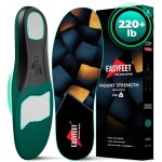 220+ lbs Plantar Fasciitis High Arch Support Insoles Men Women - Flat Feet Orthotic Inserts Standing All Day - Work Boot Shoe Insoles - Shoe Sole Flat Foot Heavy Men