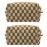 PAZIMIIK Checkered Makeup Bag for Purse Portable Zipper Make Up Pouch Small Cosmetic Case for Travel Accessories (2PCS Coffee)