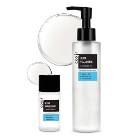 coxir ULTRA HYALURONIC ACID CLEANSING OIL 5.07 fl.oz + 0.67 fl.oz l Oil Cleanser, Hyaluronic Acid, Collagen, Hydrating, Smoothing, Calming, Moisturizing, Korean Skin Care