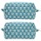 PAZIMIIK Checkered Makeup Bag for Purse Portable Zipper Make Up Pouch Small Cosmetic Case for Travel Accessories (2PCS Lake Blue)