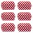 PAZIMIIK Checkered Makeup Bag for Purse Portable Zipper Make Up Pouch Small Cosmetic Case for Travel Accessories (6PCS Red)
