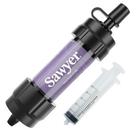 Sawyer Products SP350 Mini Water Filtration System, Filter and Cleaning Plunger only, Single, Purple