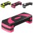 ZENY 31\'\' Aerobic Step Platform, Adjustable Exercise Workout Step with Stable Risers, Stand Up Steppers for Exercise at Home, Fitness Equipment for Home Gym (pink)