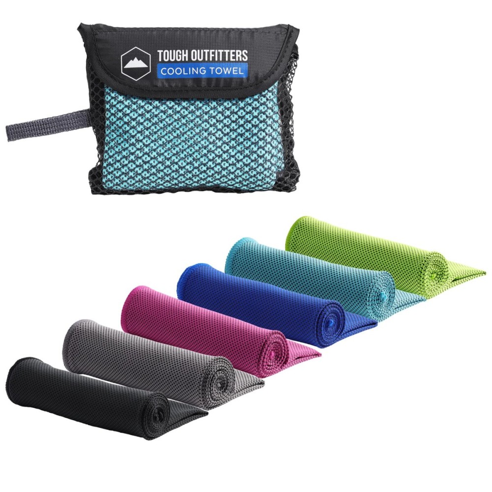 Tough Outdoors Cooling Towel - Cooling Towels for Neck & Face - Ice Wrap & Sweat Rag for Camping Gym Yoga & Sports - Workout Towel for Gym Sweat - Cool Towels for Extreme Heat