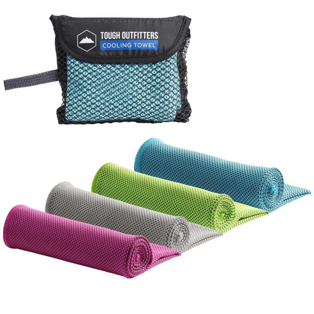 Tough Outdoors Cooling Towel - Cooling Towels for Neck & Face - Ice Wrap & Sweat Rag for Camping Gym Yoga & Sports - Workout Towel for Gym Sweat - Cool Towels for Extreme Heat