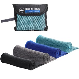 Tough Outdoors Cooling Towel - Cooling Towels for Neck & Face - Ice Wrap & Sweat Rag for Camping Gym Yoga & Sports - Workout Towel for Gym Sweat - Cool Towels for Extreme Heat