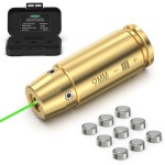 Feyachi Green Laser Bore Sight 9mm Laser Boresighter with 3 Sets of Batteries