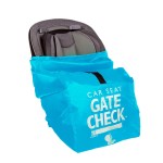 J.L. Childress Gate Check Bag for Car Seats - Travel Bag for Airplane - Includes AIRTAG Holder - Fits All Baby Car Seats, Infant Carriers & Child Booster Seats, Neon Blue