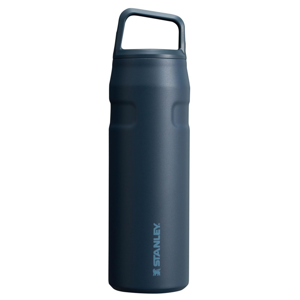 STANLEY IceFlow Cap and Carry Water Bottle 24 oz | Wide Mouth Twist Lid | Lightweight and Leakproof for Travel and Sports | Insulated Stainless Steel | BPA-Free | Navy