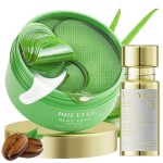 BREYLEE Renewal Care Kit with Aloe Vera Eye Masks - 60 Pcs & Renewing Serum, Under Eye Patches For Puffy Eyes,Hydrates, Improves And Firms The Eye Area, Suitable For Both Women And Men